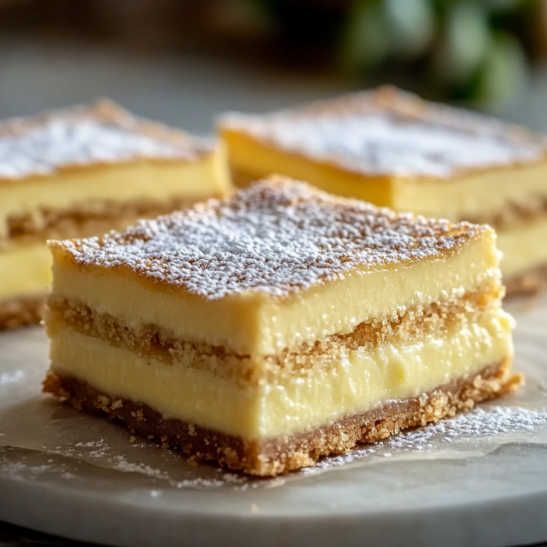 Easy Vanilla Custard Cream Bars Recipe