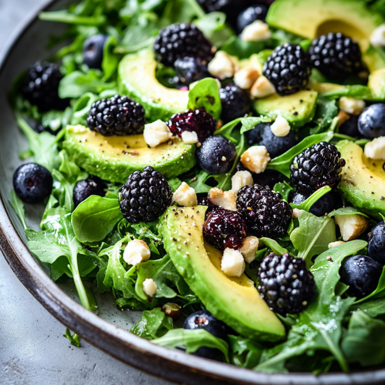 Delicious Blackberry Avocado Arugula Salad Recipe