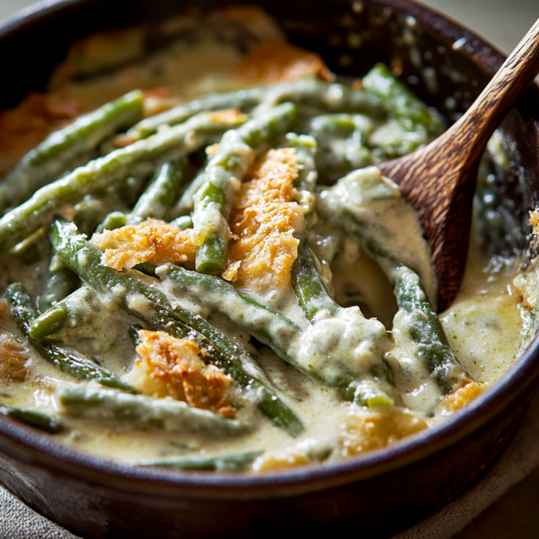 Easy Creamy Green Bean Casserole Recipe