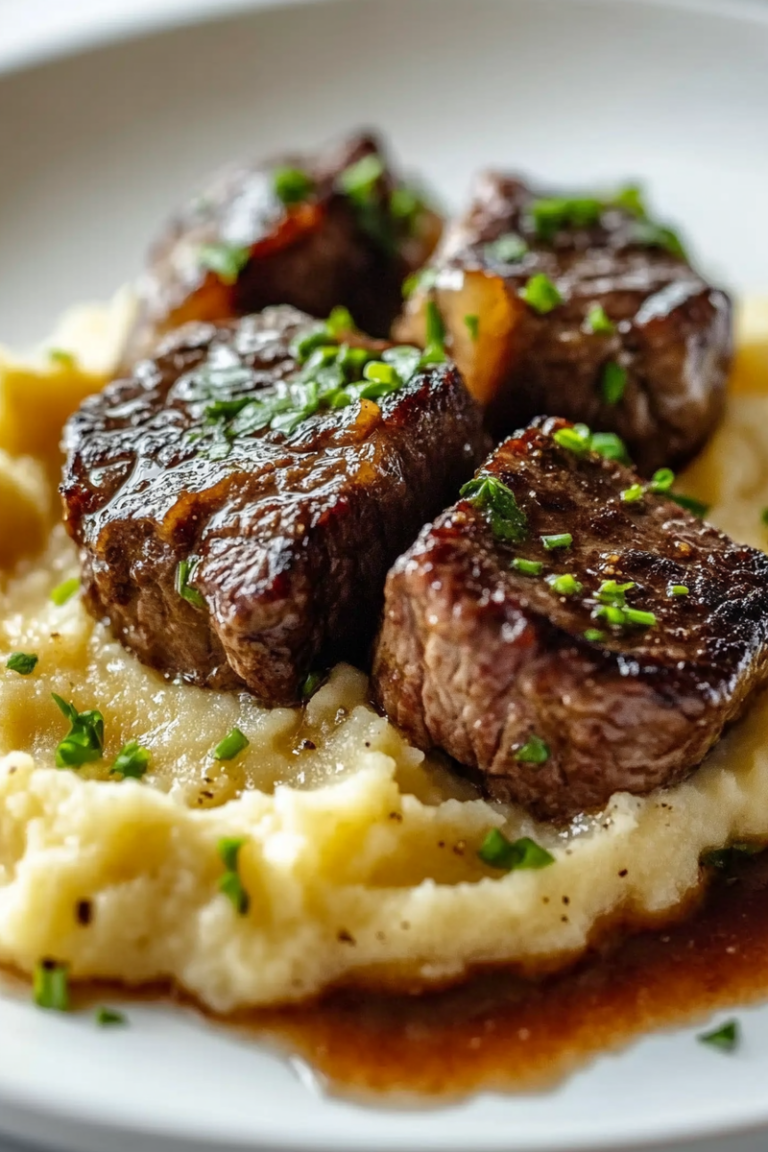 Irresistible Garlic Butter Steak Bites and Mash Recipe