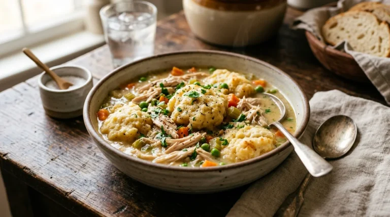 Easy Slow Cooker Chicken & Dumplings
