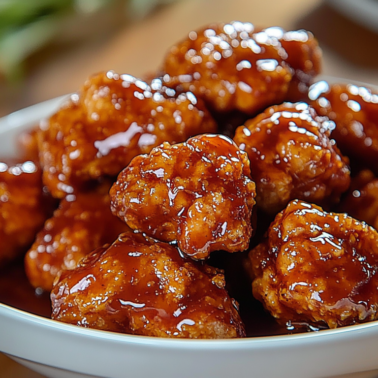 Delicious Baked Honey BBQ Popcorn Chicken Recipe