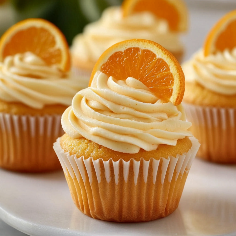 Orange Cupcakes with Orange Cream Cheese Frosting