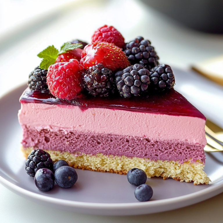 Delectable Berry-Layered Mousse Cake Recipe