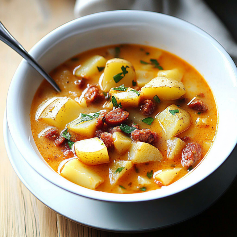 Delicious Spanish Potato Soup with Chorizo Recipe
