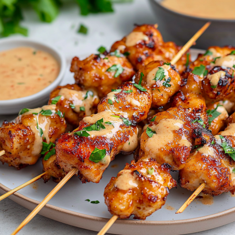Easy Air Fryer Bang Bang Chicken Skewers Recipe