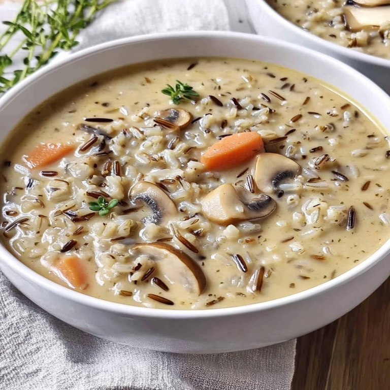 Indulge in Creamy Wild Rice and Mushroom Soup Delight