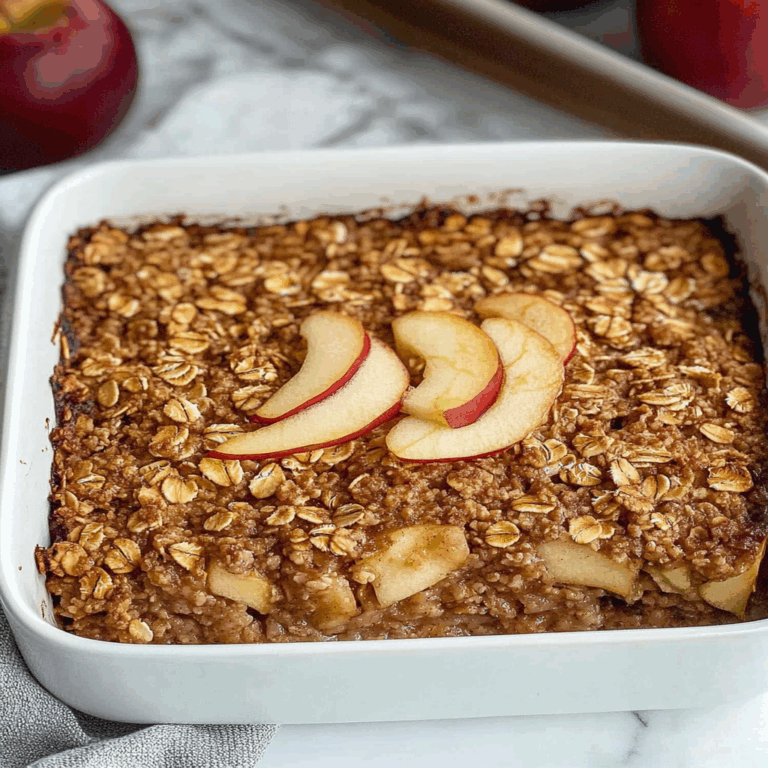 Irresistible Healthy Apple Oatmeal Breakfast Bake Recipe