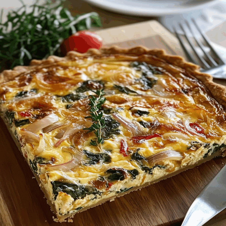 Irresistible Caramelized Onions and Spinach Quiche Recipe