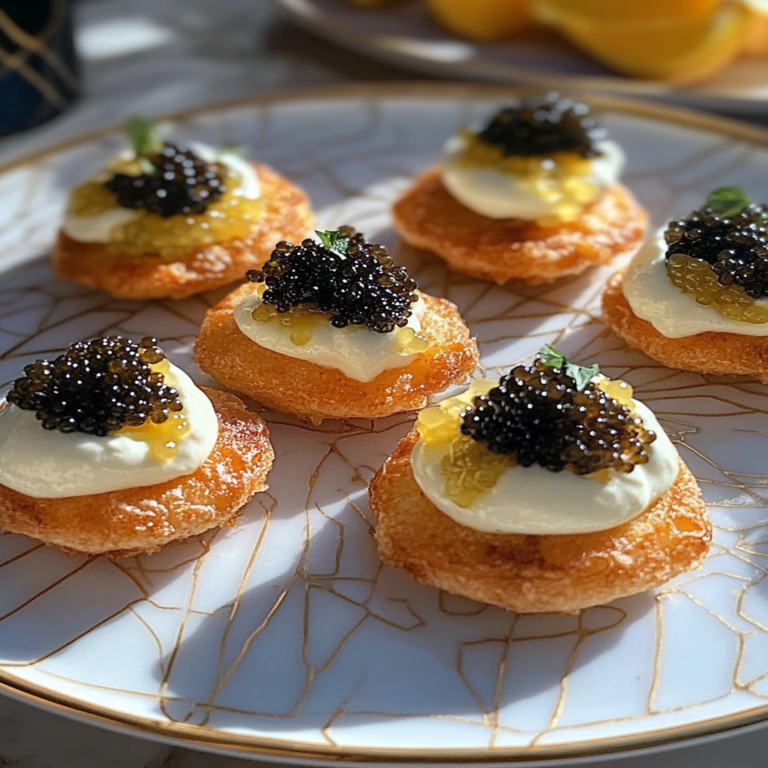 Exquisite Periwinkle Caviar Blinis for Your Next Gathering