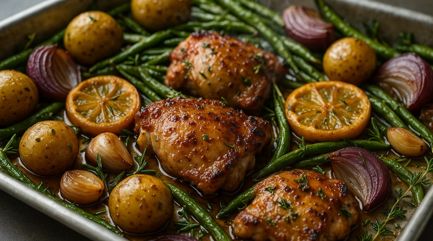 Easy Sheet Pan Lemon Herb Chicken and Vegetables