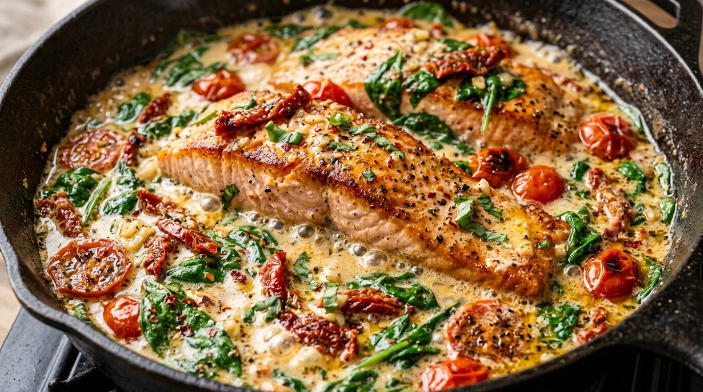 One-Pan Creamy Tuscan Garlic Butter Salmon